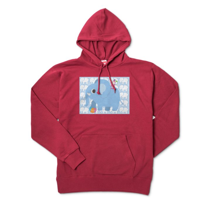 パーカー - XL - バーガンディ