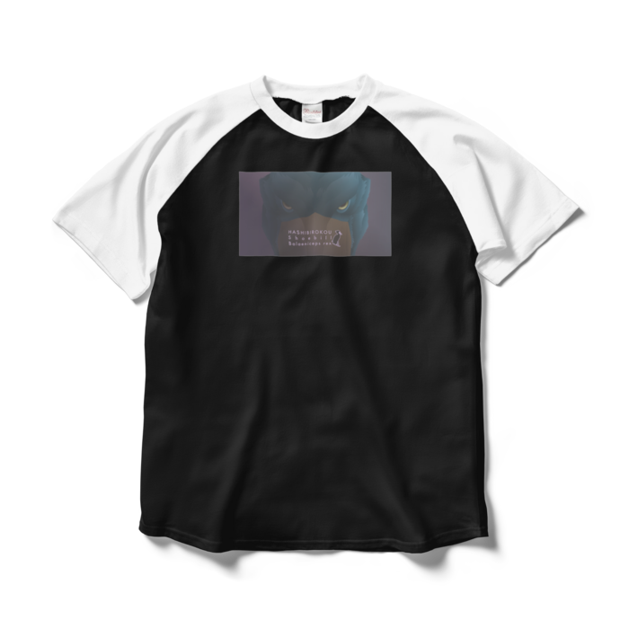 ラグランTシャツ - L - ブラック×ホワイト