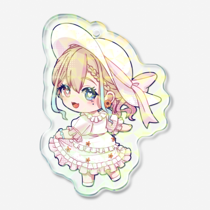 ホログラムアクリルキーホルダー - 50 × 50mm