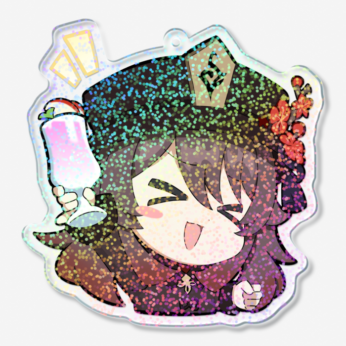 ホログラムアクリルキーホルダー - 70 × 70mm