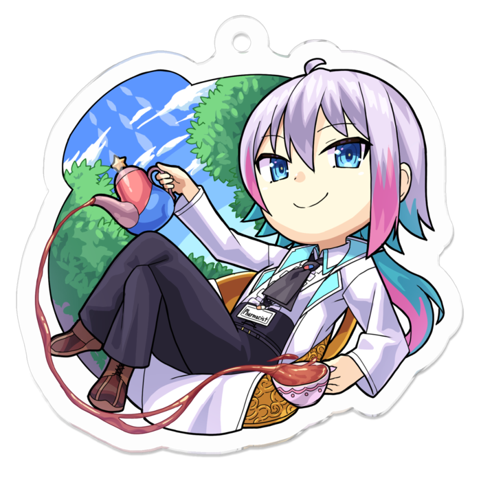 アクリルキーホルダー(コーティング) - 50 x 50 (mm)