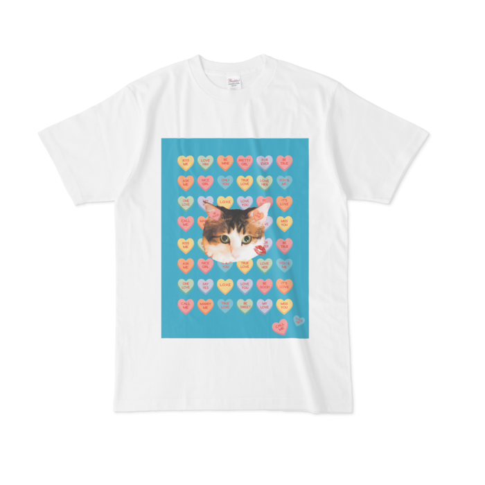Tシャツ - L - 正面　(ブルー)