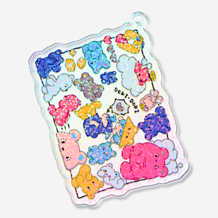 ホログラムアクリルキーホルダー - 70 × 70mm