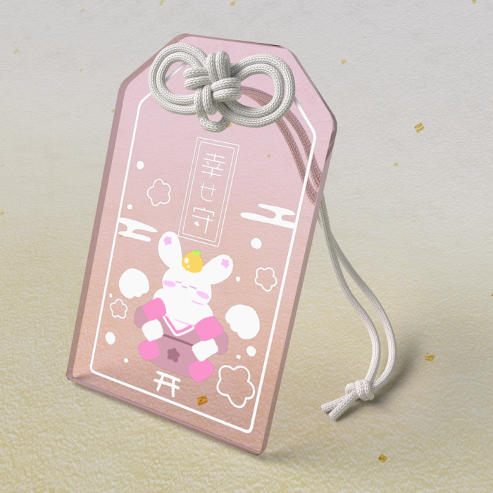 アクリルお守り(桃) - 50 × 80mm(1)