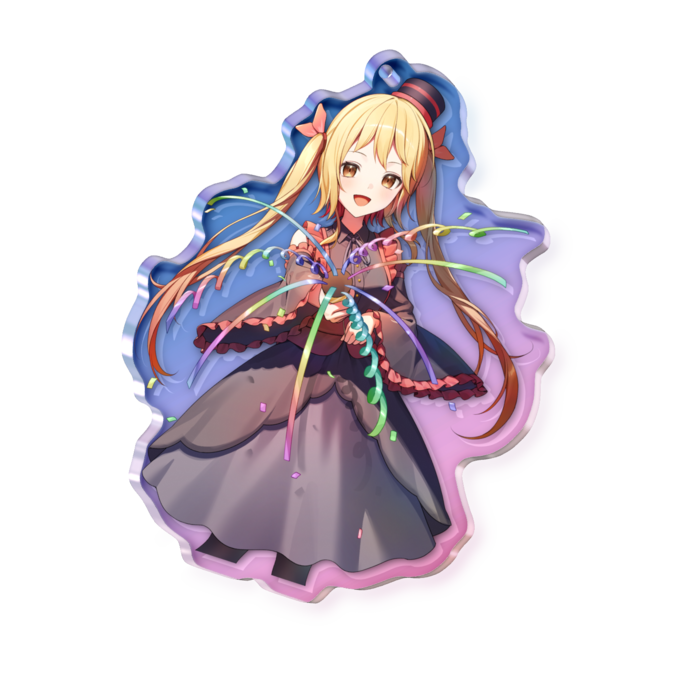 オーロラアクリルキーホルダー - 70 × 70mm