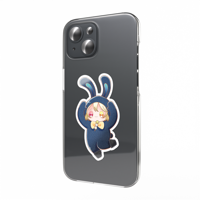 星丘ラミーうさぎ着ぐるみSDスマホステッカー - W55 × H91mm 以内