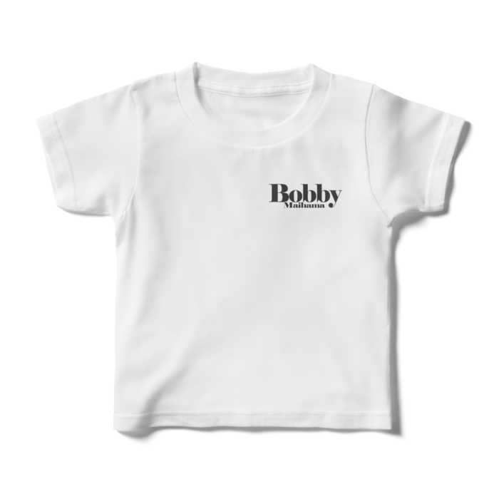 BobbyのキッズTシャツ（ワンポイントロゴ・ブラック） - 100cm