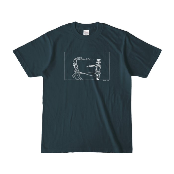 カラーTシャツ(濃色) - S - デニム
