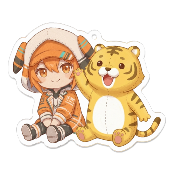 アクリルキーホルダー（コーティング） - 70 x 70 (mm)