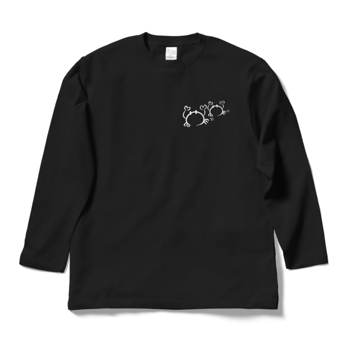 🦀🦀...（黒ロングT） - L - ブラック