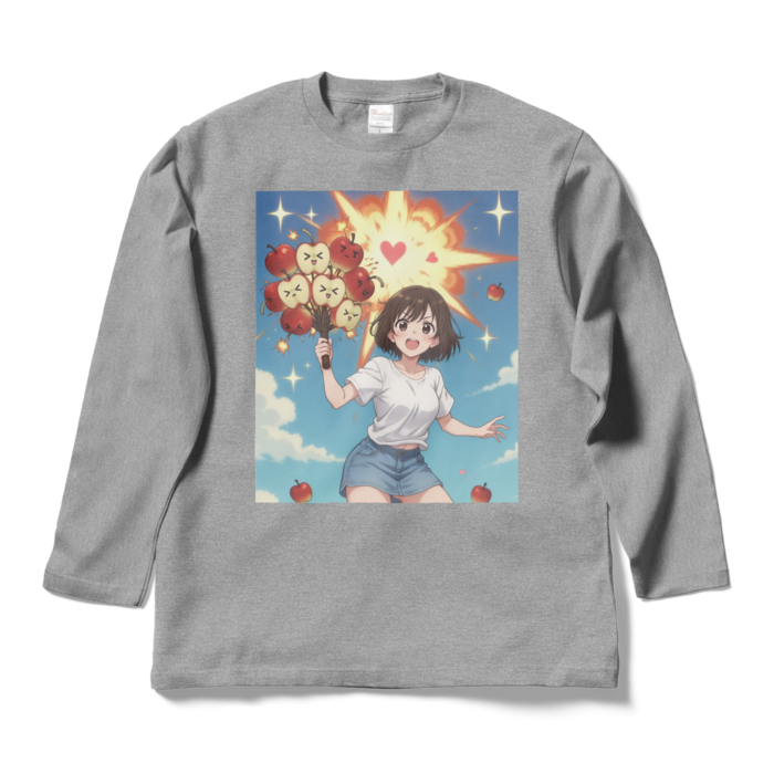 ロングスリーブTシャツ - L - 杢グレー