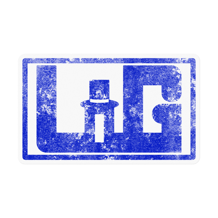ステッカー青 - 100 x 100 (mm)