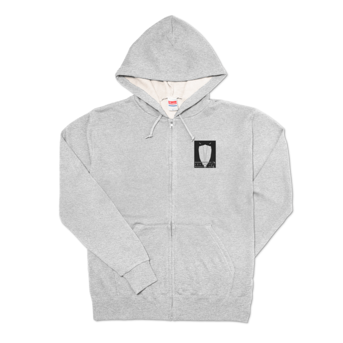 ジップパーカー - L - 左胸　杢グレー