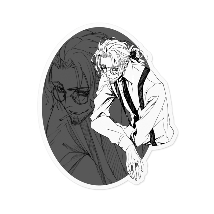 ステッカー - 100 x 100 (mm)ホワイト