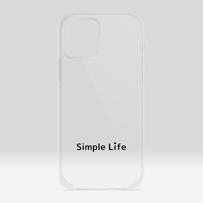 クリアiPhoneケースA　Simple Life❤　iPhone 12 / 12Pro