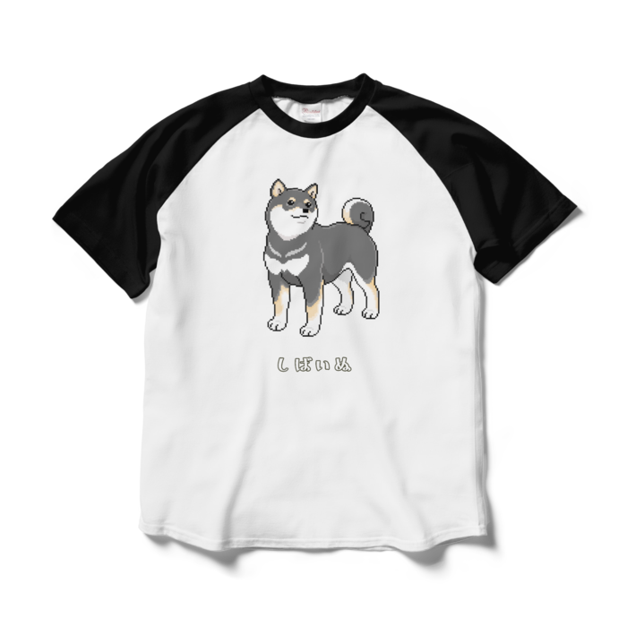 ラグランTシャツ - L - ホワイト×ブラック/Raglan T-Shirt (Size L) White & Black