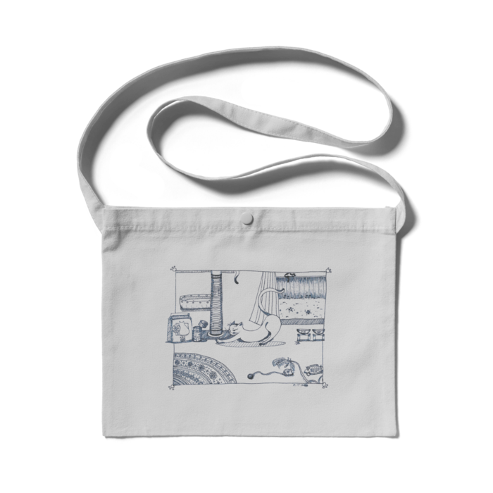 サコッシュ - 300 x 230 (mm)(グレー)