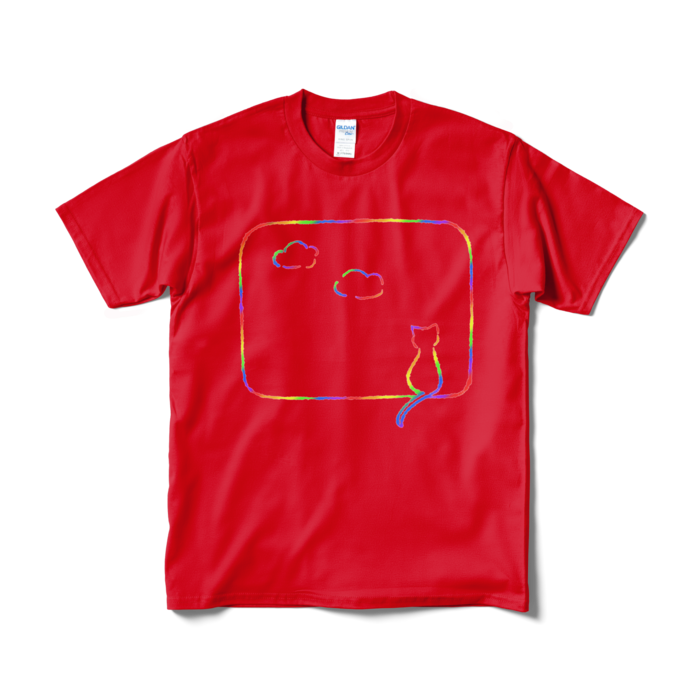 Tシャツ(カラフル) - M - レッド