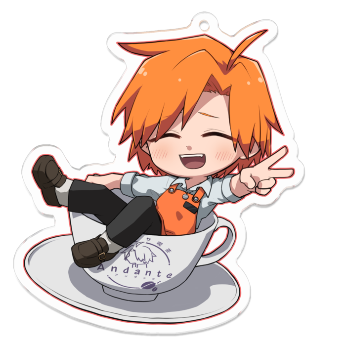 アクリルキーホルダー - 70 x 70 (mm)ほしの　りゆ