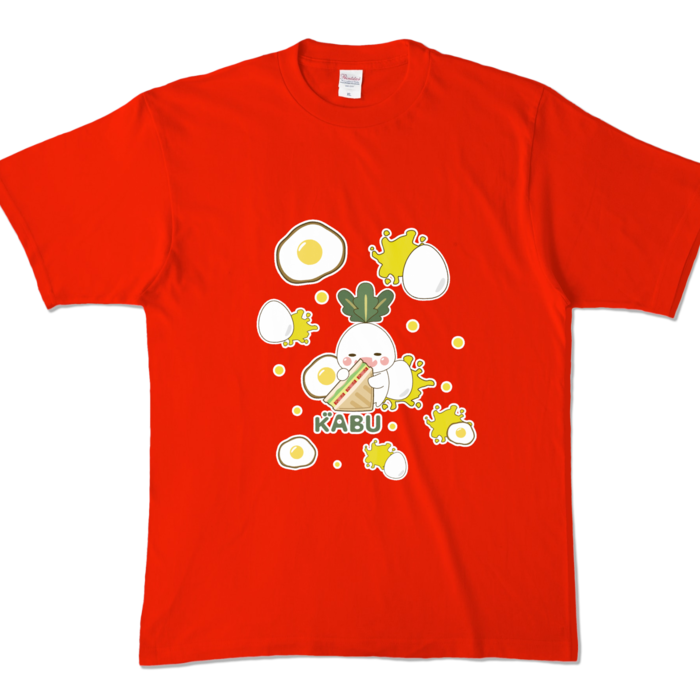 カラーTシャツ - XL - レッド 