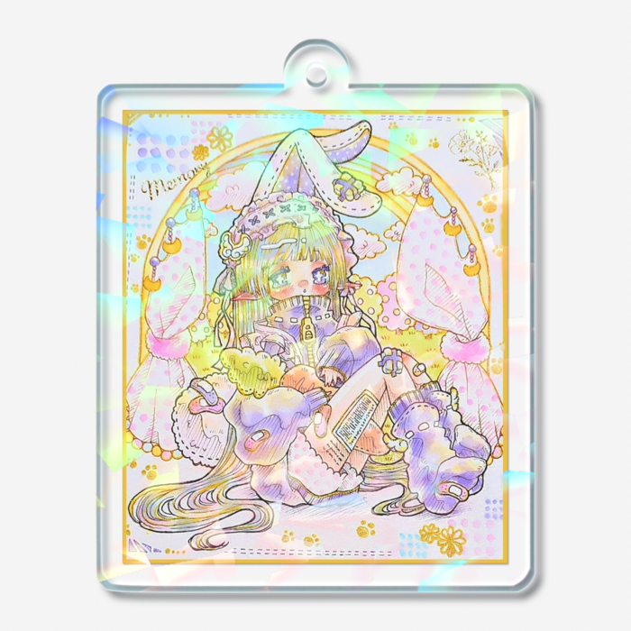 ホログラムアクリルキーホルダー - 50 × 50mm