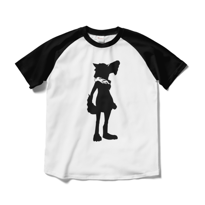 ラグランTシャツ - M - ホワイト×ブラック
