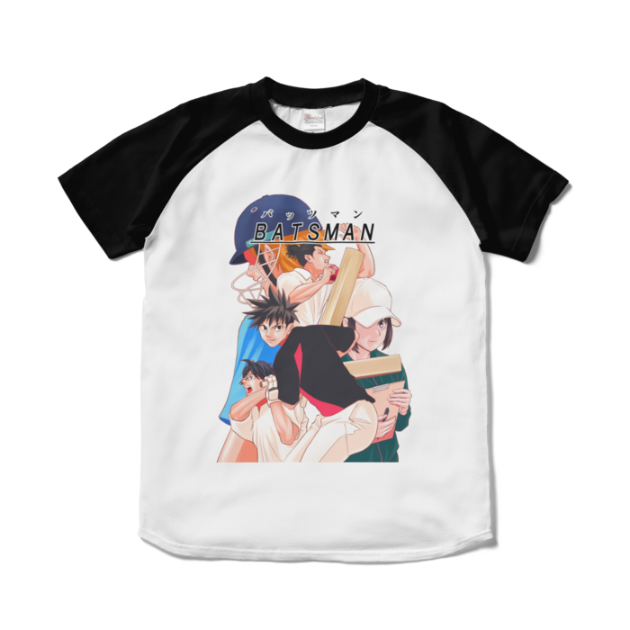ラグランTシャツ - S - ホワイト×ブラック