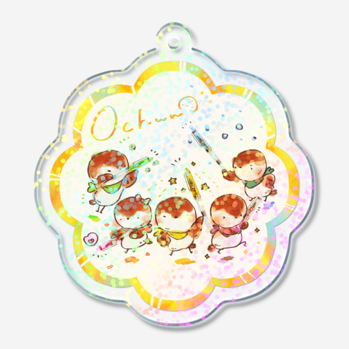 ホログラムアクリルキーホルダー - 50 × 50mm(2)