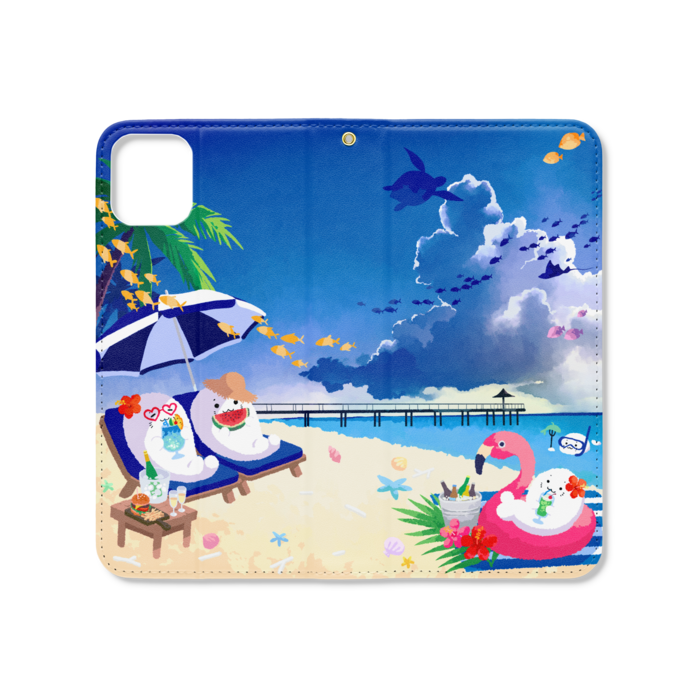 手帳型iPhoneケース(ベルトなし) - iPhone 11 Pro Max - ストラップ穴 あり
