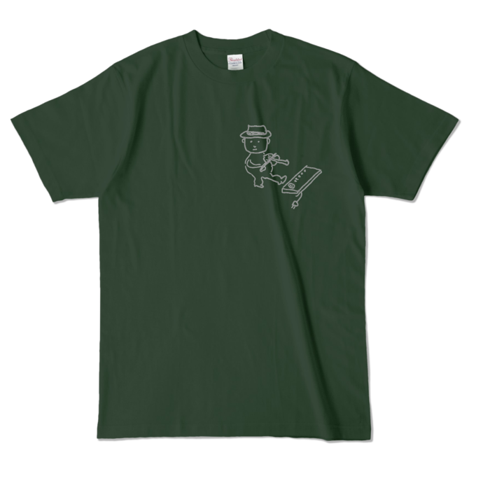 Tシャツ - L - フォレスト (濃色)-キャラ小