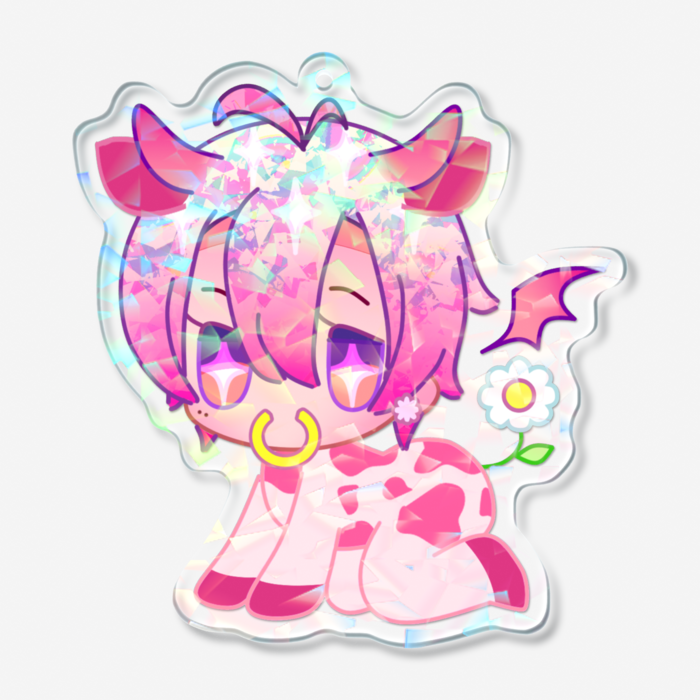 ホログラムアクリルキーホルダー - 70 × 70mm