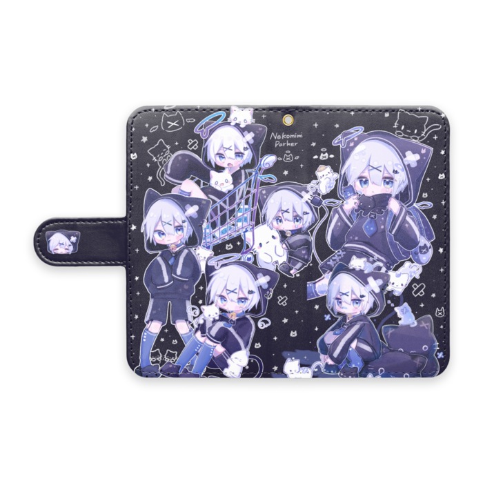 手帳型Androidケース - S - ストラップ穴