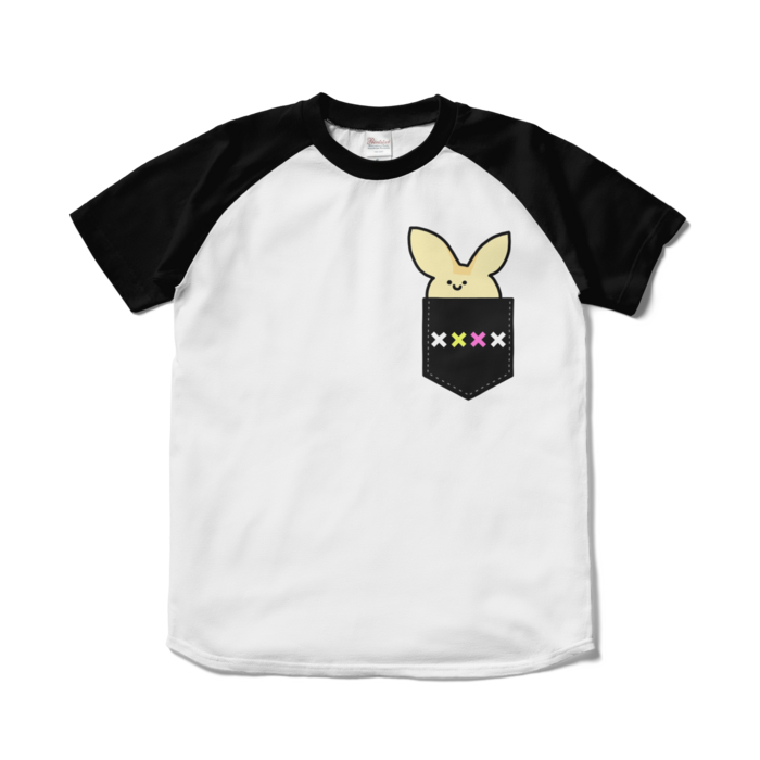ラグランTシャツ - S - ホワイト×ブラック
