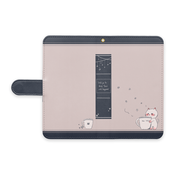 手帳型Androidケース - L - ストラップ穴 あり