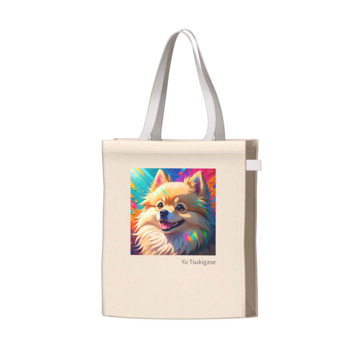 ツートンカラーバッグ - ホワイト - W34 × H41 × D14cm