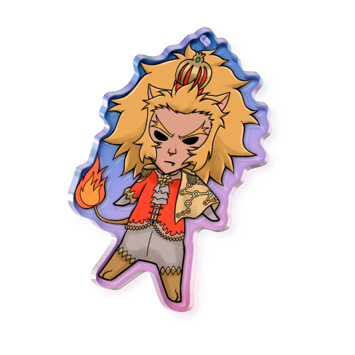 オーロラアクリルキーホルダー - 70 × 70mm