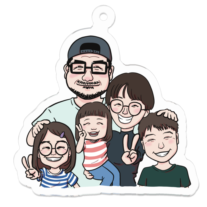 アクリルキーホルダー - 50 x 50 (mm)