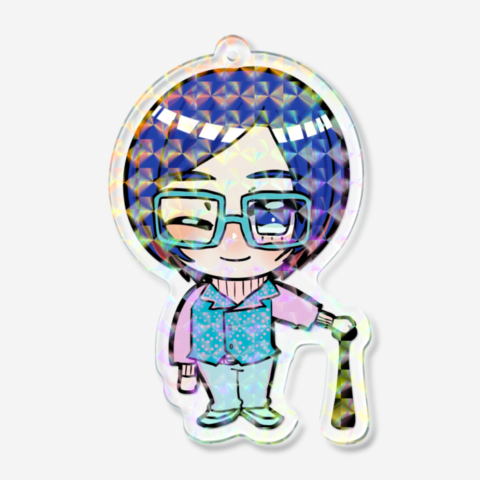 ホログラムアクリルキーホルダー - 70 × 70mm