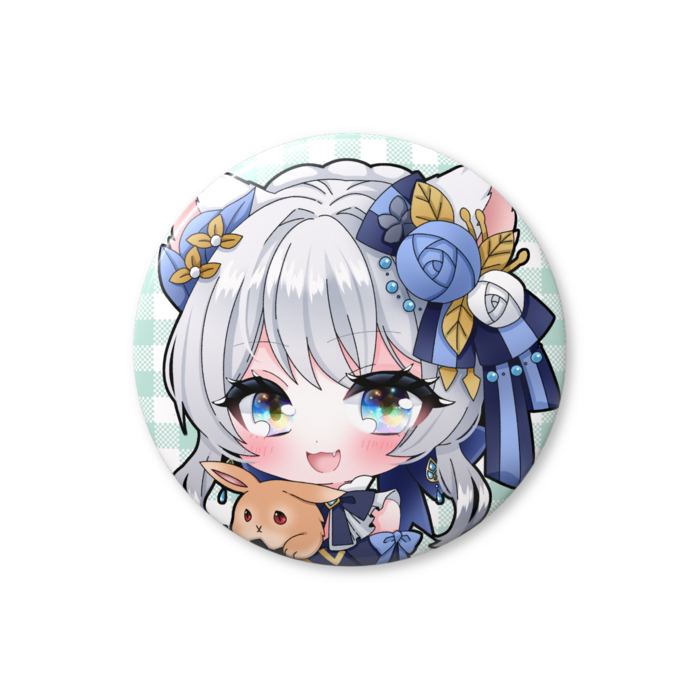 猫耳のりあ（青目）缶バッジ - 44mm