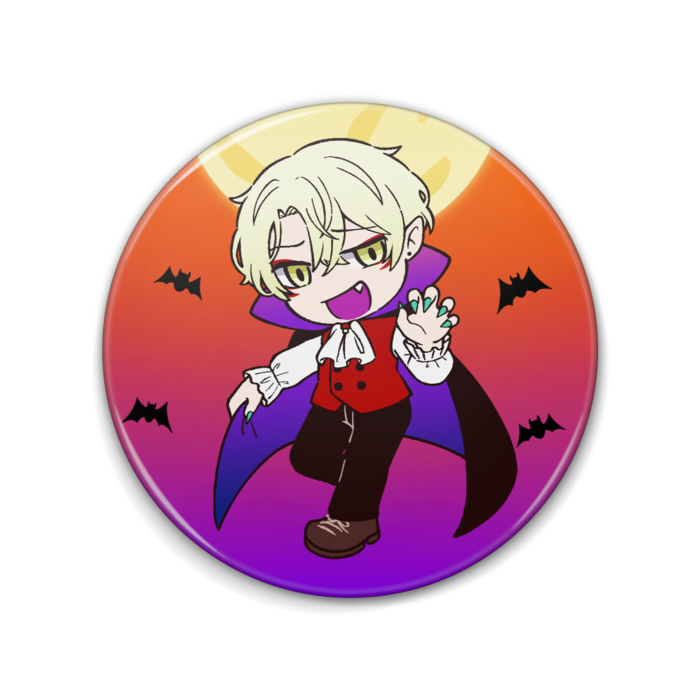 橘【ハロウィン】缶バッジ 76mm