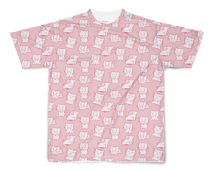 にぃみゃん フルデザイン Tシャツ 【ピンク】 S