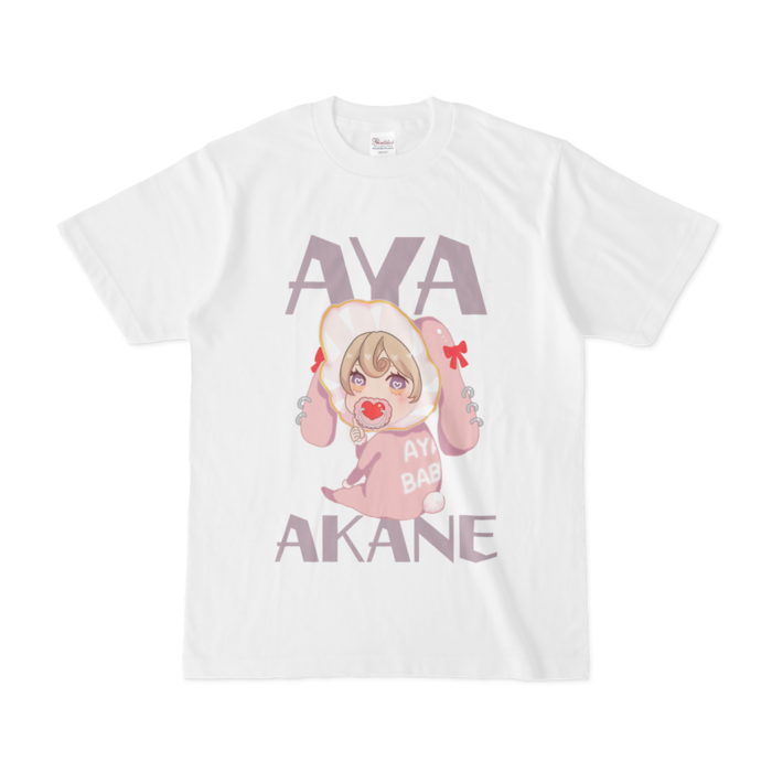 【あやばぶ🍼】ノーマルTシャツ（WHITE） - S - 白