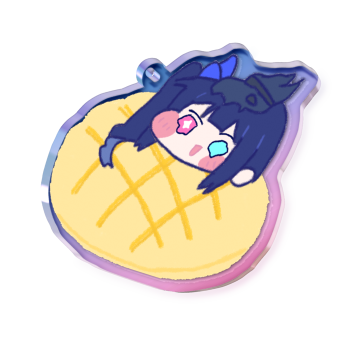 オーロラアクリルキーホルダー - 50 × 50mm