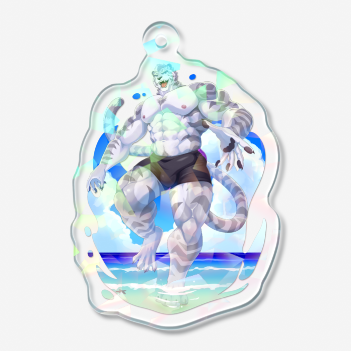 ホログラムアクリルキーホルダー - 50 × 50mm