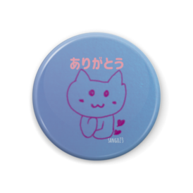 ありがとう 手話猫 缶バッジ Sango23 Booth