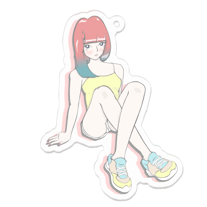 アクリルキーホルダー(コーティング) - 70 x 70 (mm)