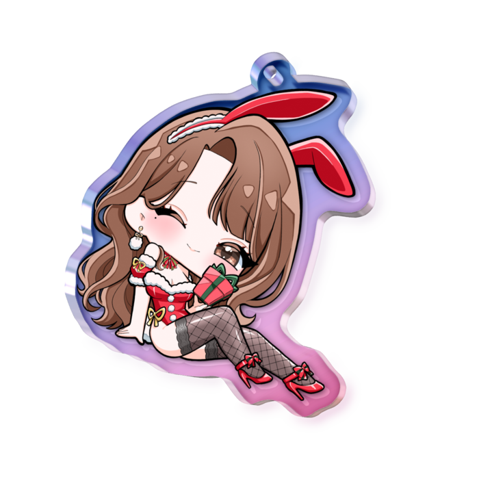 オーロラアクリルキーホルダー - 50 × 50mm