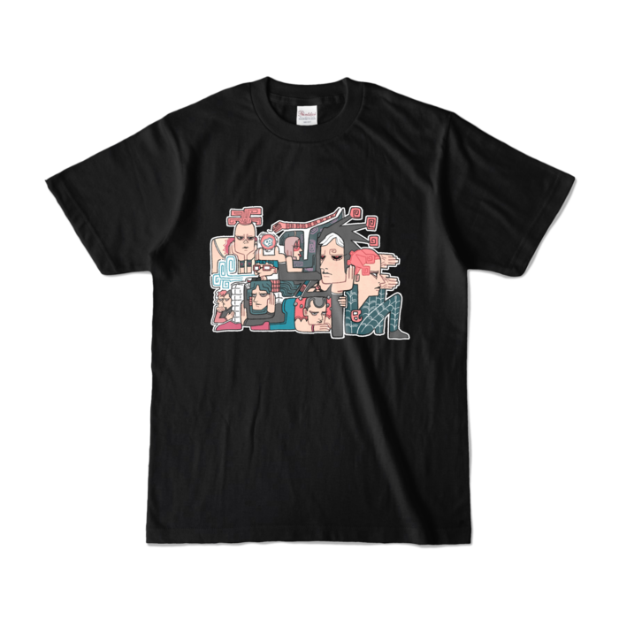 古代壁画風 暗殺チーム ブラックカラーｔシャツ いにしえびとの祠 Booth