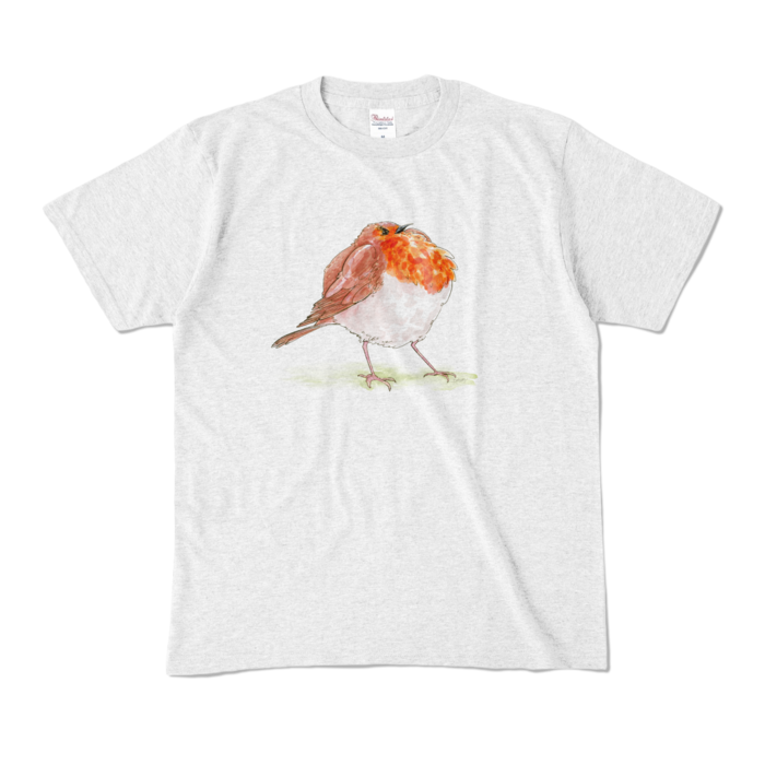 ぷんぷん小鳥 カラーTシャツ - M - アッシュ (淡色)