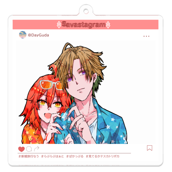 アクリルキーホルダー - 70 x 70 (mm)